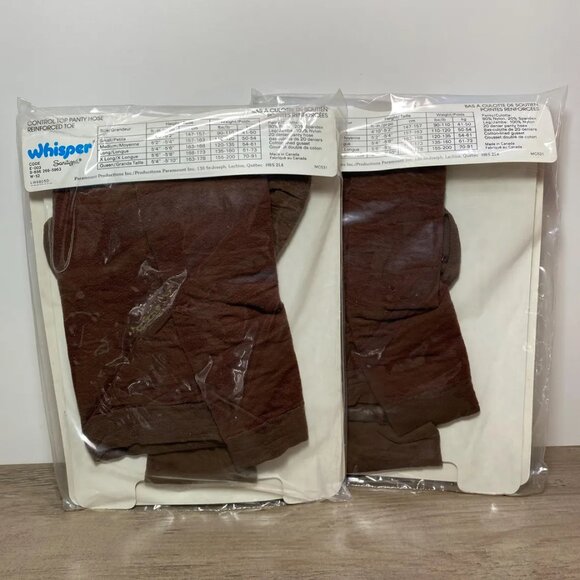 Whisper EXTRA LONG Panty Hose Control Top Taupe 5'6"-5'8" 135-160 lbs - Picture 4 of 4